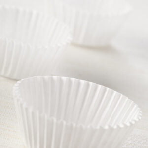 white cupcake liners