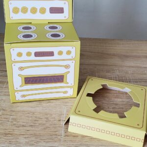 Green stove cupcake box